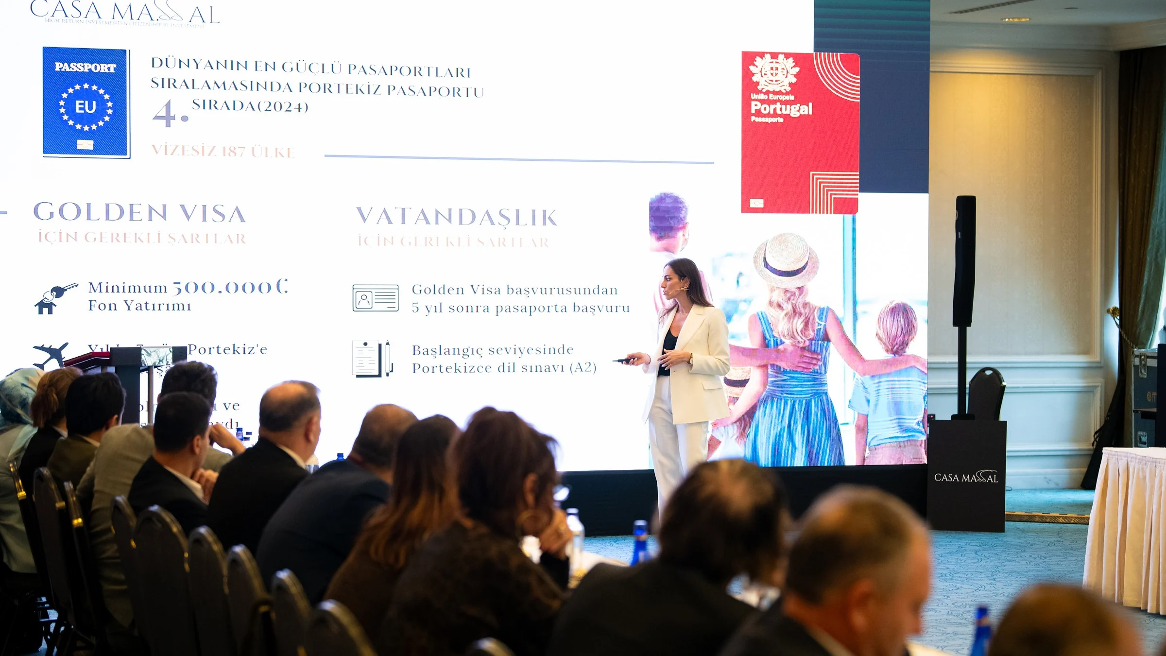 Casa Massal yatırımcı seminerinde Portekiz Golden Visa sunumu