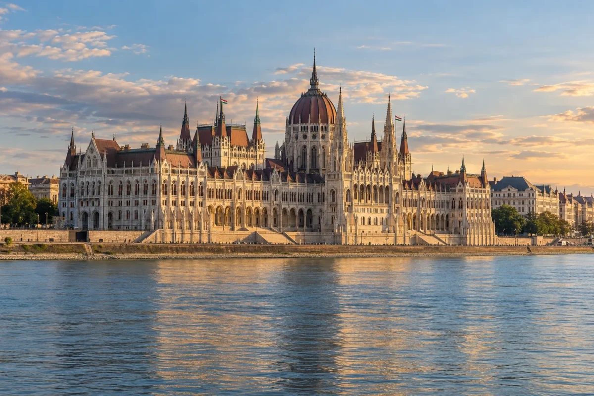 Budapeşte’de Tuna kıyısında Macar Parlamento Binası